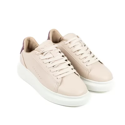 BASKET DE LUXE VO7 FEMME CUIR NUDE